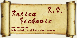 Katica Vicković vizit kartica